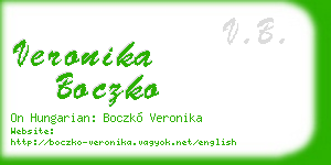 veronika boczko business card
